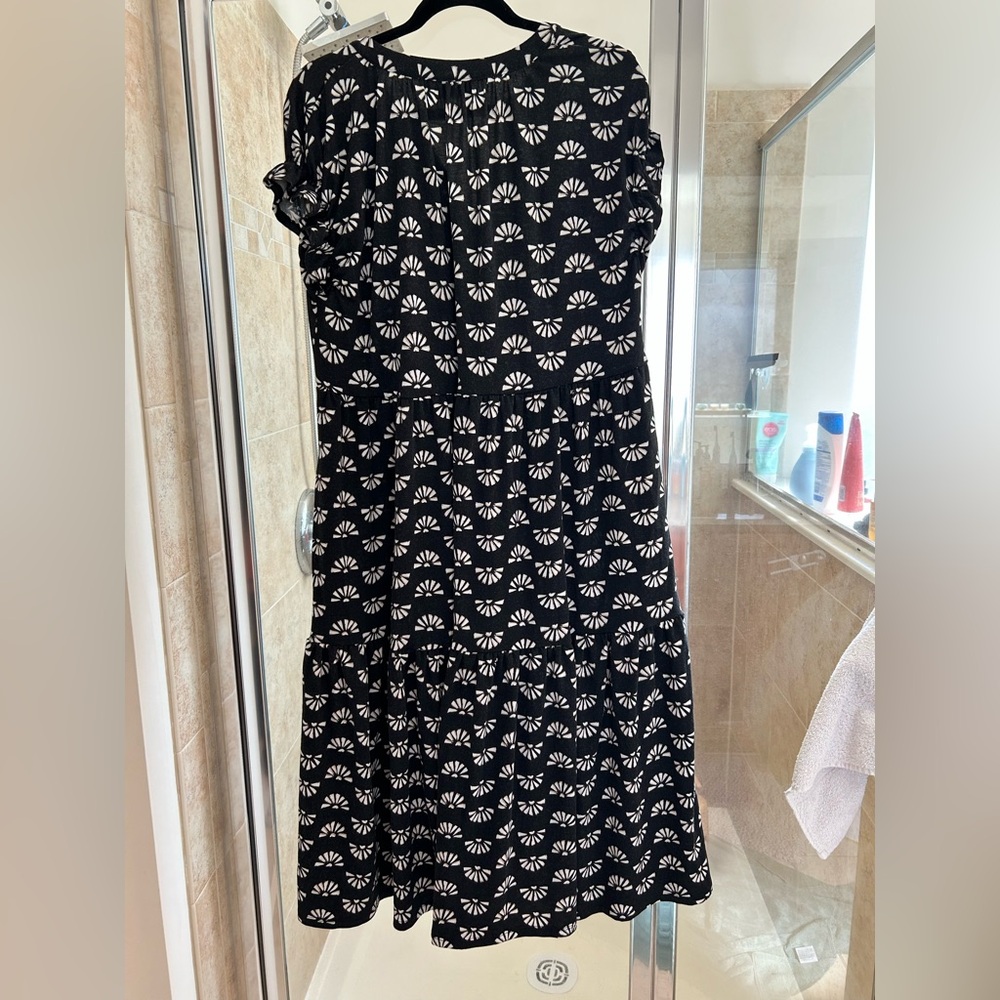 Wonderly Black and White Patterned Maxi Dress - Picture 2 of 3